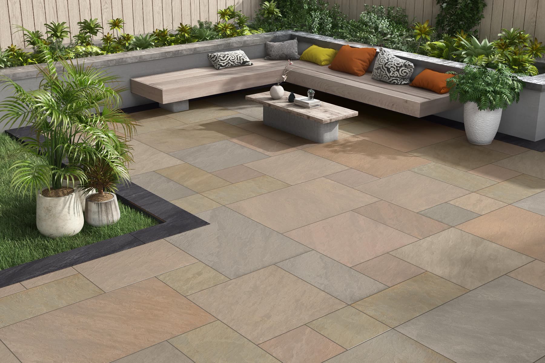 How to lay porcelain paving