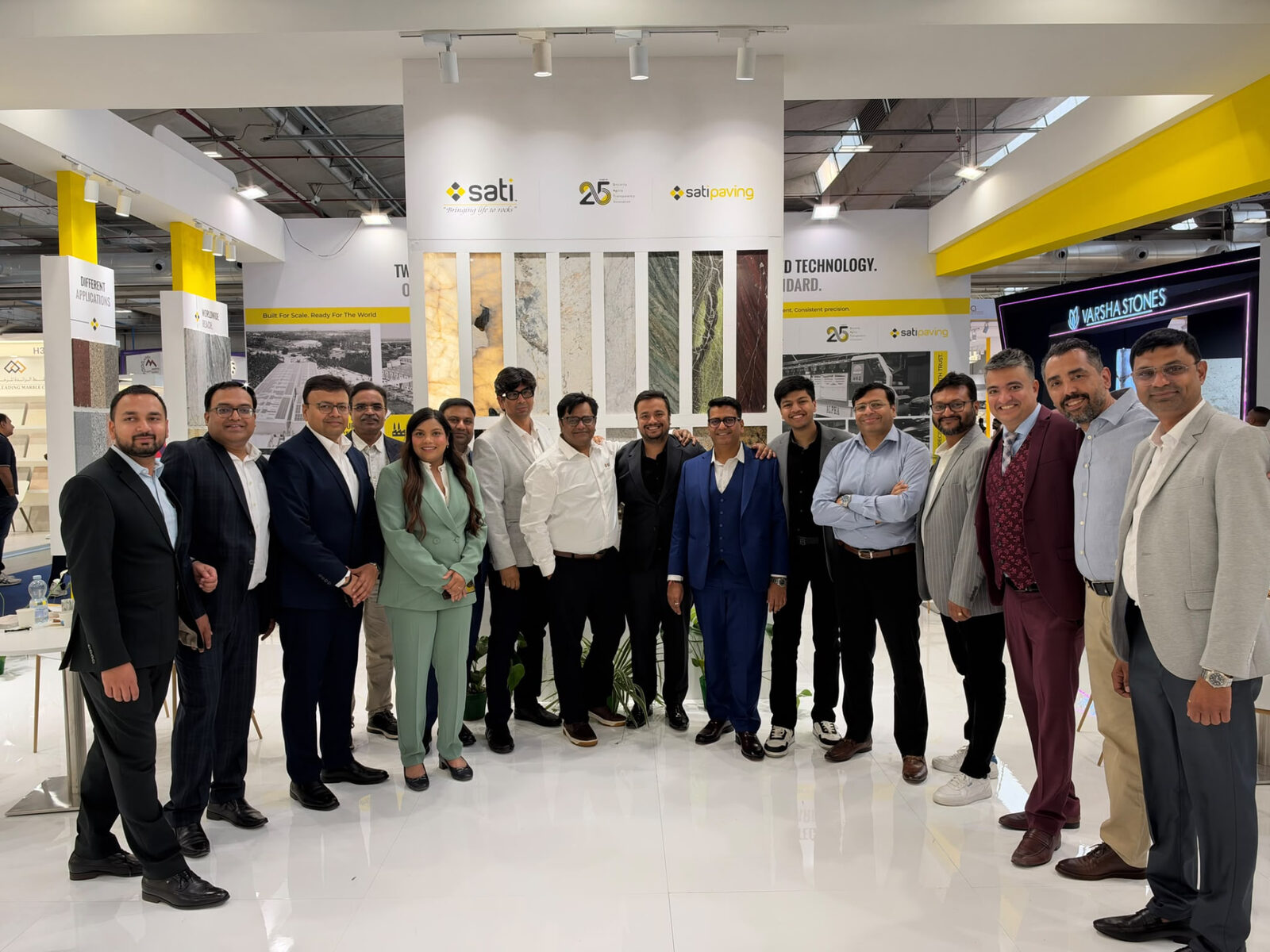 The Sati team on the Sati and Sati Paving stand at Marmomac 2026 in Verona